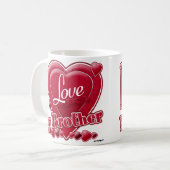 Ich Liebe Mein Bruder rot - Herz Kaffeetasse (Vorderseite Links)