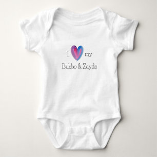 Ich Liebe Mein Bubbe und Zayde Baby Bodysuit Strampler