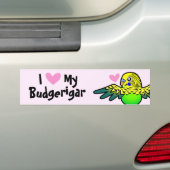 Ich Liebe mein Budgie Autoaufkleber (Auf Auto)