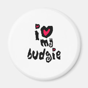 Ich Liebe mein Budgie Magnet