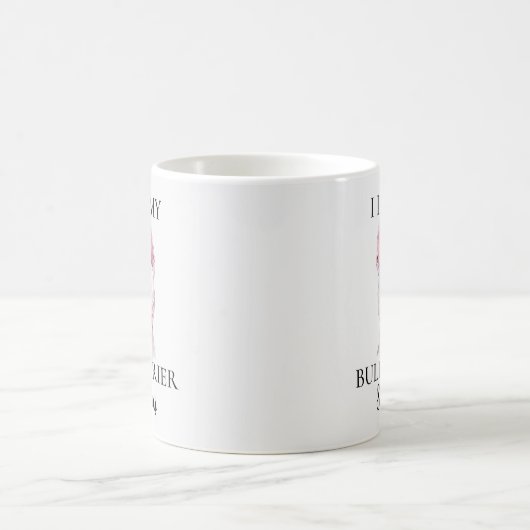 Ich Liebe mein Bull Terrier Dog Monogramm Kaffeetasse (Mittel)
