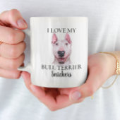 Ich Liebe mein Bull Terrier Dog Monogramm Kaffeetasse