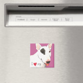 Ich Liebe mein Bull Terrier Magnet (In Situ (Geschirrspüler))