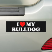 Ich Liebe mein Bulldog-Autoaufkleber Autoaufkleber (Auf Auto)