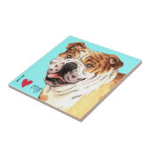 Ich Liebe mein Bulldog Fliese (Seite)