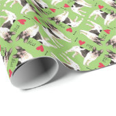 Ich Liebe mein Bulldog Geschenkpapier (Rolleneckpunkt)