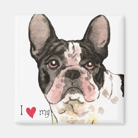Ich Liebe mein Bulldog Magnet (Vorne)