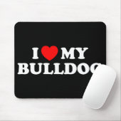 Ich Liebe mein Bulldog Mousepad (Mit Mouse)