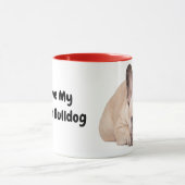 Ich Liebe mein Bulldog Tasse (Zentrum)