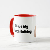 Ich Liebe mein Bulldog Tasse (Vorderseite Links)