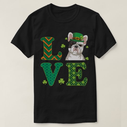 Ich Liebe mein Bulldogge  T-Shirt (Design vorne)