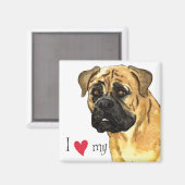 Ich Liebe mein Bullmastiff Magnet (Vorderseite/Rückseite)