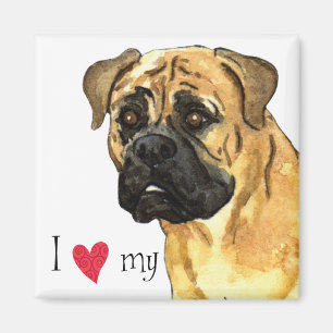 Ich Liebe mein Bullmastiff Magnet