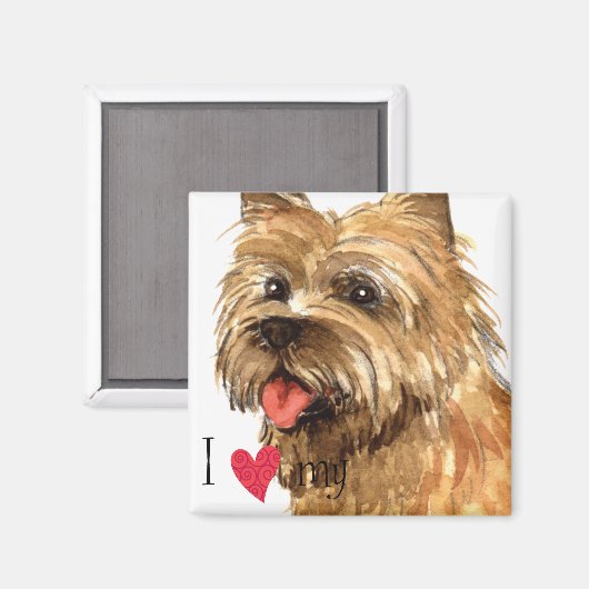 Ich Liebe mein Cairn Terrier Magnet (Vorderseite/Rückseite)