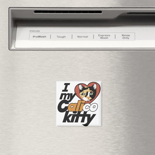 Ich Liebe mein Calico Kitty Magnet (In Situ (Geschirrspüler))