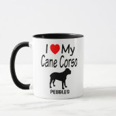 Ich Liebe mein Cane Corso Dog Tasse (Links)