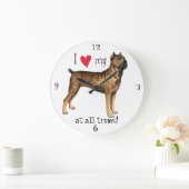 Ich Liebe mein Cane Corso Große Wanduhr (Zuhause)
