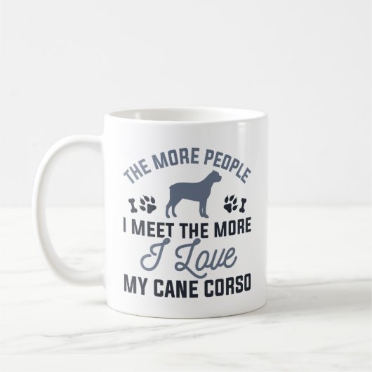 Ich Liebe mein Cane Corso Kaffeetasse (Links)