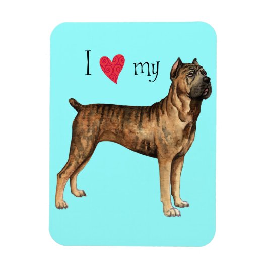 Ich Liebe mein Cane Corso Magnet (Vertikal)