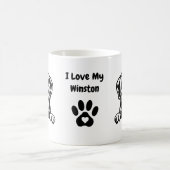 Ich Liebe mein CANE CORSO | Name und Paw Print Kaffeetasse (Mittel)