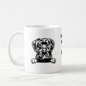 Ich Liebe mein CANE CORSO | Name und Paw Print Kaffeetasse (Links)