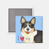Ich Liebe mein Cardigan Welsh Corgi Magnet (Vorderseite/Rückseite)