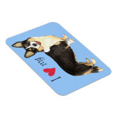 Ich Liebe mein Cardigan Welsh Corgi Magnet (Rechte Seite)