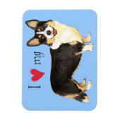 Ich Liebe mein Cardigan Welsh Corgi Magnet (Vertikal)