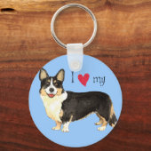 Ich Liebe mein Cardigan Welsh Corgi Schlüsselanhänger (Vorderseite)