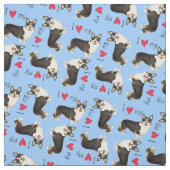 Ich Liebe mein Cardigan Welsh Corgi Stoff (Muster)
