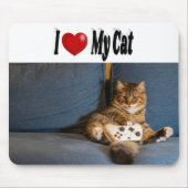 Ich Liebe mein Cat-Foto Mousepad (Vorne)