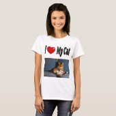 Ich Liebe mein Cat-Foto T-Shirt (Vorne ganz)