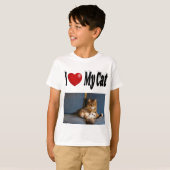 Ich Liebe mein Cat-Foto T-Shirt (Vorne ganz)