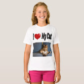 Ich Liebe mein Cat-Foto T-Shirt (Vorne ganz)