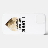 Ich Liebe mein Cat Heart Cat Name Foto Case-Mate iPhone Hülle (Rückseite (Horizontal))