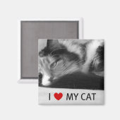 Ich Liebe mein Cat Magnet (Vorderseite/Rückseite)