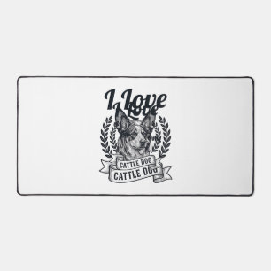 Ich liebe mein Cattle Dog Vintage Gravur Design_1 Schreibtischunterlage