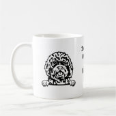 Ich Liebe mein CAVAPOO | Name & Paw Print Coffee T Kaffeetasse (Links)