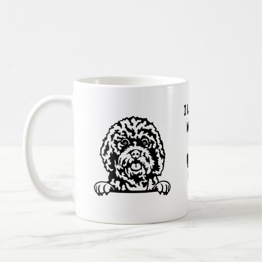 Ich Liebe mein CAVAPOO | Name & Paw Print Coffee T Kaffeetasse (Links)