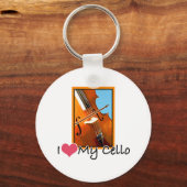 Ich Liebe mein Cello Schlüsselanhänger (Vorderseite)