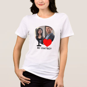 ❤️ Ich Liebe mein Chatbot erstellen Sie ein eigene Tri-Blend Shirt