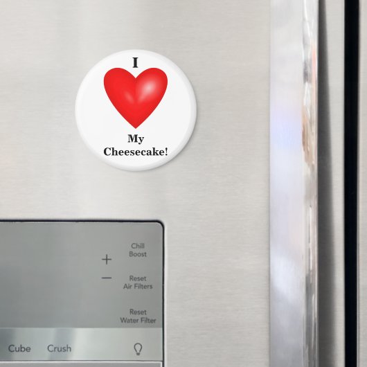 Ich Liebe mein Cheesecake Magnet (In Situ (Kühlschrank))