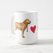 Ich Liebe mein Chesapeake Bay Retriever Kaffeetasse (Vorderseite Links)