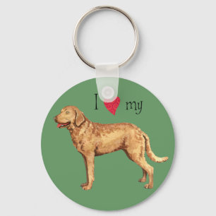 Ich Liebe mein Chesapeake Bay Retriever Schlüsselanhänger