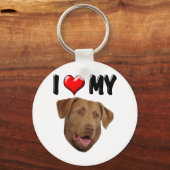 Ich Liebe mein Chesapeake Bay Retriever Schlüsselanhänger (Vorderseite)