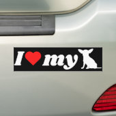 Ich Liebe mein Chihuahua Autoaufkleber (Auf Auto)