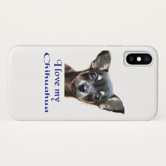 Ich Liebe mein Chihuahua Case-Mate iPhone Hülle (Rückseite (Horizontal))