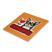 Ich Liebe mein Chihuahua Fliese (Seite)