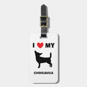 "Ich Liebe mein Chihuahua-" Gepäck-Umbau Gepäckanhänger