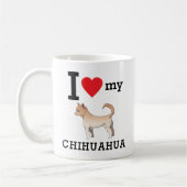 Ich Liebe mein Chihuahua Kaffeetasse (Links)